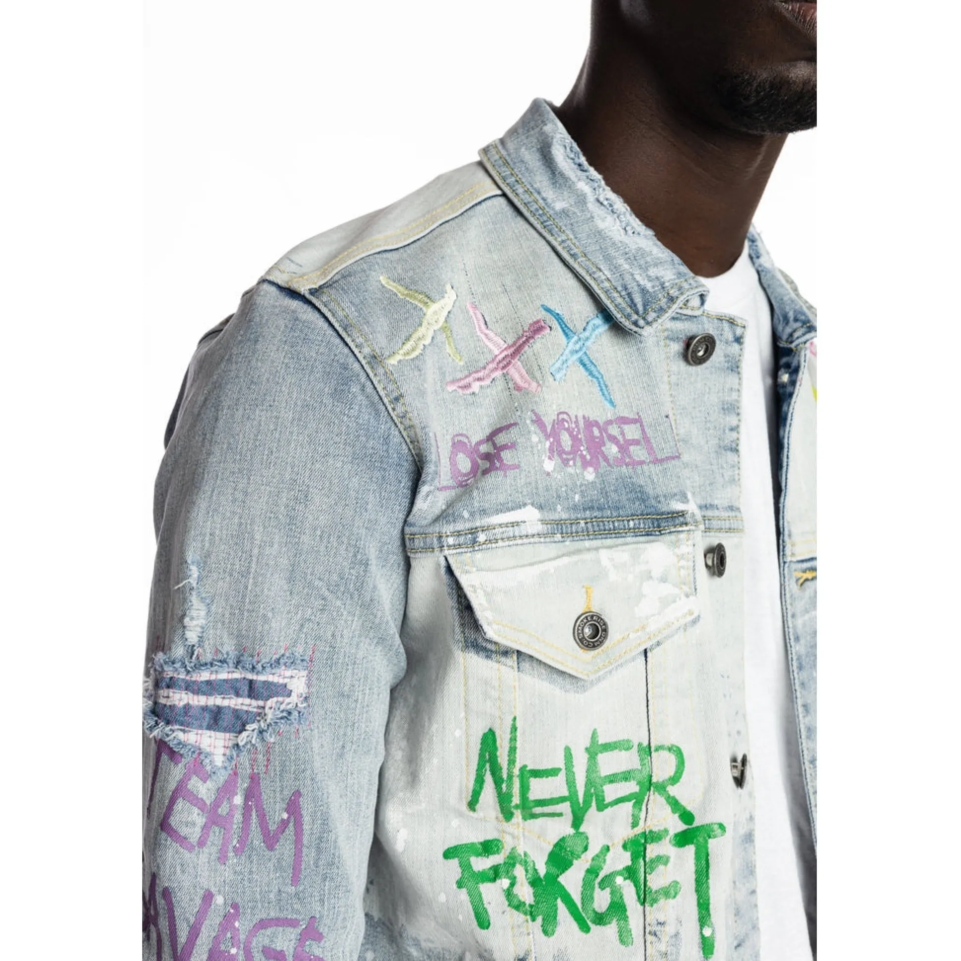 Multi Color Fashion Denim Jacket