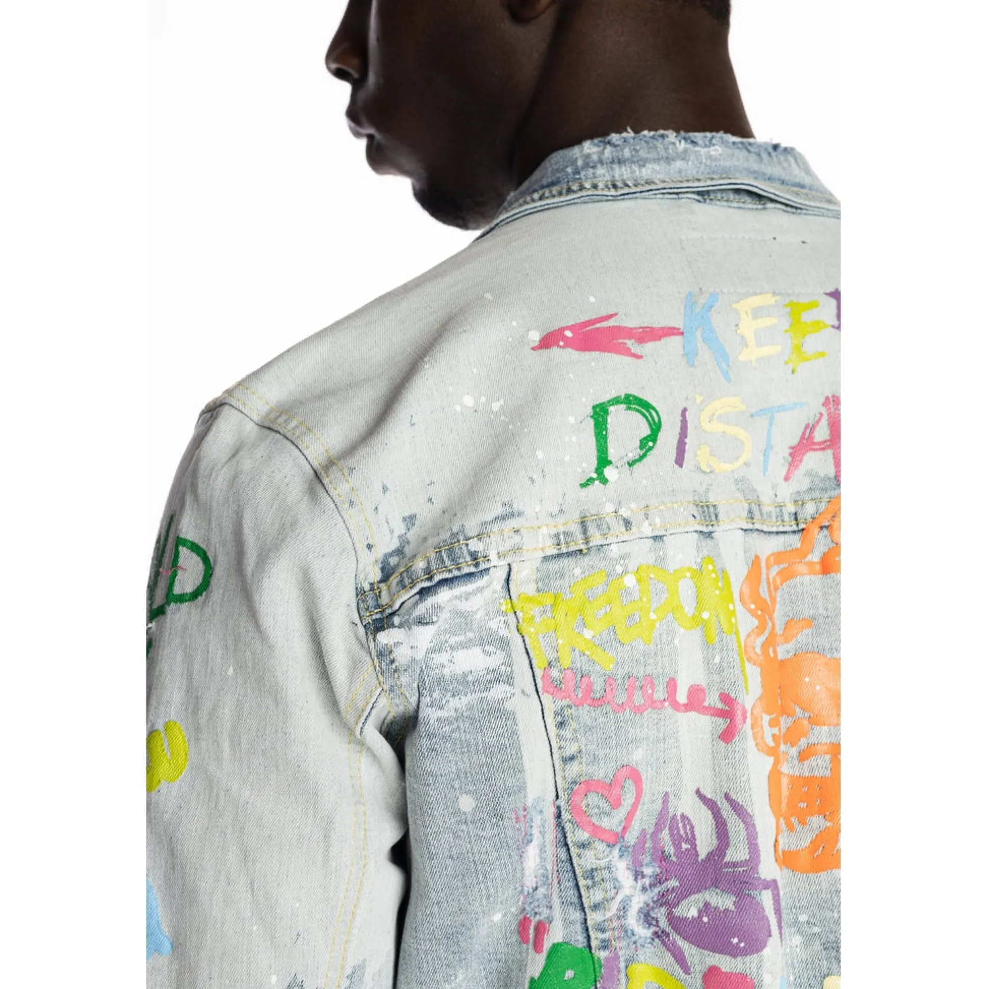 Multi Color Fashion Denim Jacket