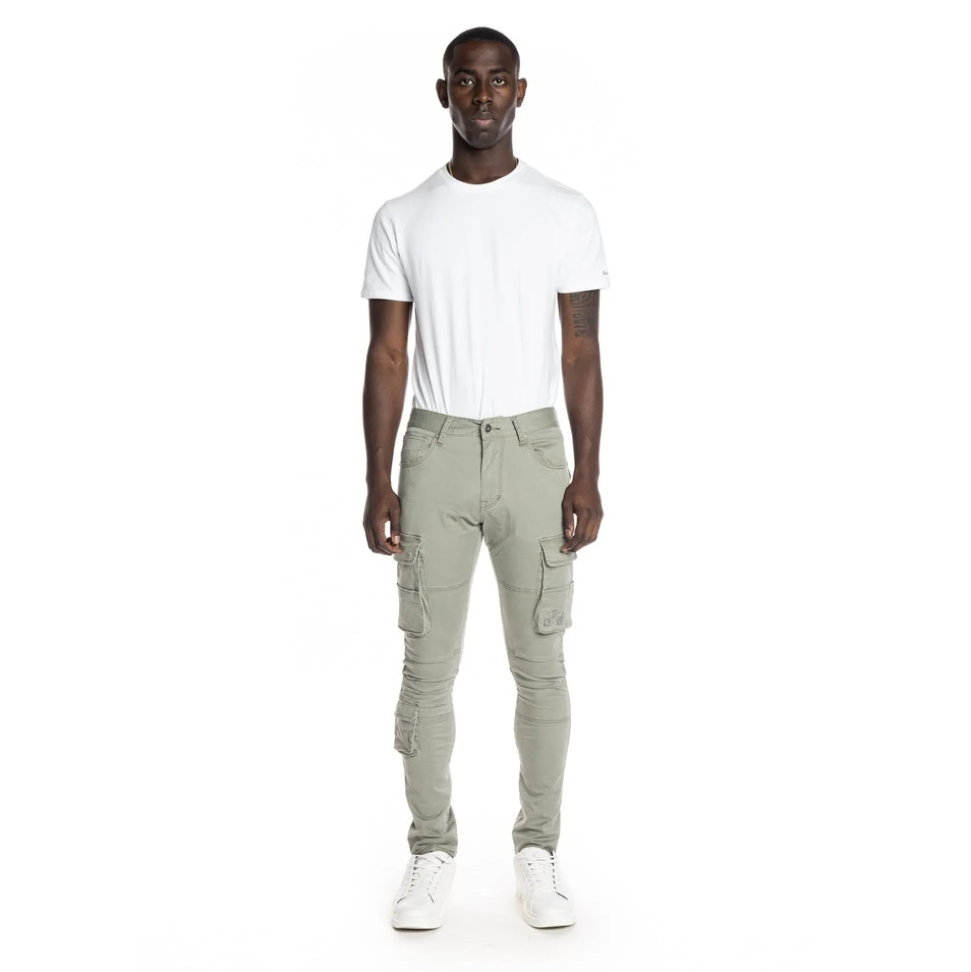 Multipocket Cargo Twill Pants