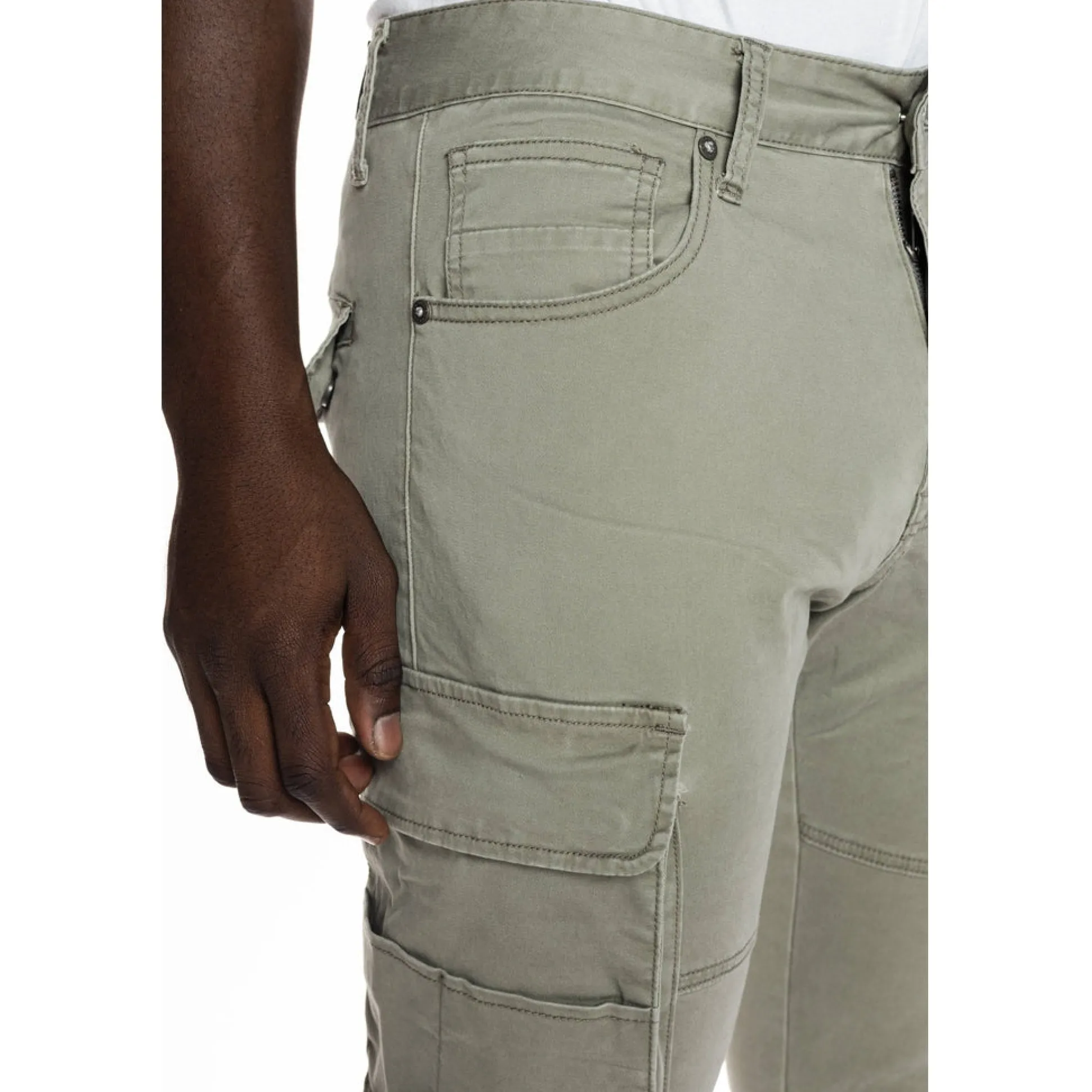 Multipocket Cargo Twill Pants