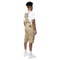 Pigment Dyed Utility Twill Overall Shorts