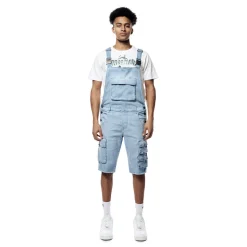 Pigment Dyed Utility Twill Overall Shorts