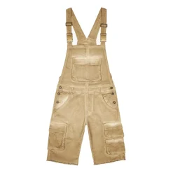 Pigment Dyed Utility Twill Overall Shorts