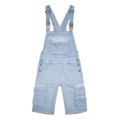 Pigment Dyed Utility Twill Overall Shorts