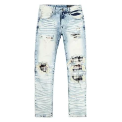 Plaid Backed Jean