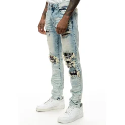 Plaid Backed Jean