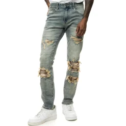 Plaid Backed Jean