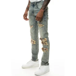 Plaid Backed Jean