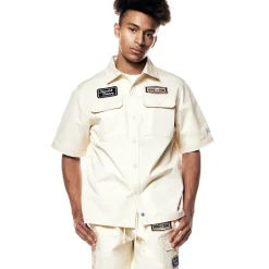 Printed Twill Workwear Shorts
