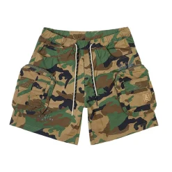 Printed Utility Lounge Windbreaker Shorts