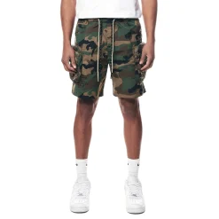 Printed Utility Lounge Windbreaker Shorts