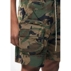 Printed Utility Lounge Windbreaker Shorts