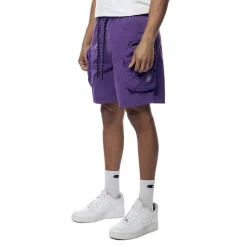Printed Utility Lounge Windbreaker Shorts
