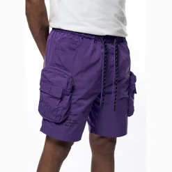 Printed Utility Lounge Windbreaker Shorts