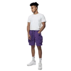 Printed Utility Lounge Windbreaker Shorts