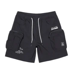Printed Utility Lounge Windbreaker Shorts