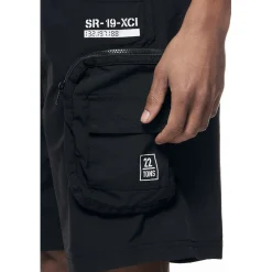 Printed Utility Lounge Windbreaker Shorts