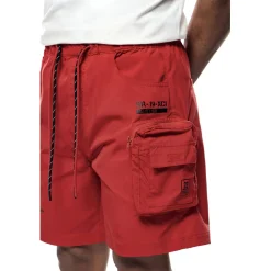 Printed Utility Lounge Windbreaker Shorts