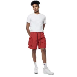 Printed Utility Lounge Windbreaker Shorts