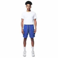 Printed Utility Lounge Windbreaker Shorts