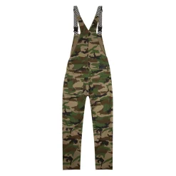 Printed Utility Twill Cargo Overalls