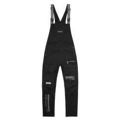 Printed Utility Twill Cargo Overalls
