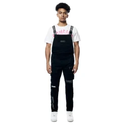 Printed Utility Twill Cargo Overalls