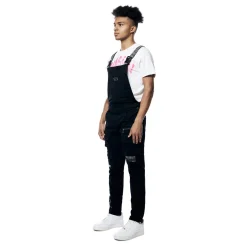 Printed Utility Twill Cargo Overalls