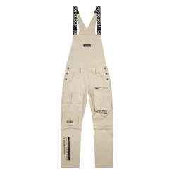 Printed Utility Twill Cargo Overalls