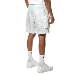 Printed Utility Windbreaker Shorts