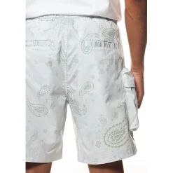 Printed Utility Windbreaker Shorts