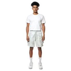 Printed Utility Windbreaker Shorts