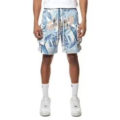 Printed Utility Windbreaker Shorts