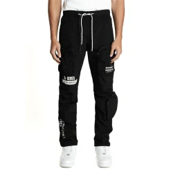 Printed Windbreaker Utility Pants