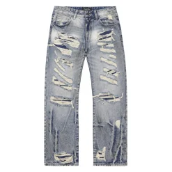 Rip & Repair Curved Denim Pants