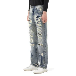 Rip & Repair Curved Denim Pants