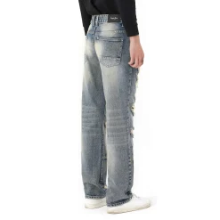 Rip & Repair Curved Denim Pants