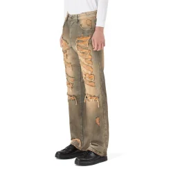 Rip & Repair Curved Denim Pants