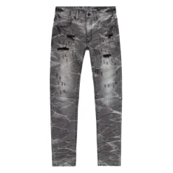 Rip & Repaired Lightning Washed Denim Jeans
