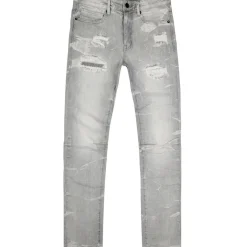 Rip & Repaired Lightning Washed Denim Jeans