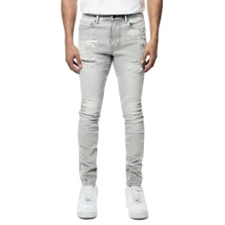 Rip & Repaired Lightning Washed Denim Jeans