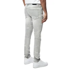 Rip & Repaired Lightning Washed Denim Jeans