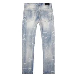 Rip & Repaired Lightning Washed Denim Jeans
