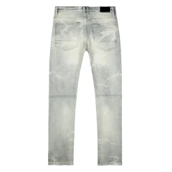 Rip & Repaired Lightning Washed Denim Jeans