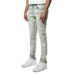 Rip & Repaired Lightning Washed Denim Jeans