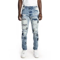 Rip And Repair Fashion Jeans