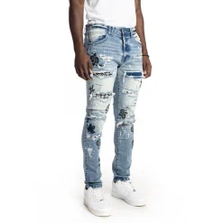 Rip And Repair Fashion Jeans