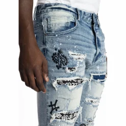 Rip And Repair Fashion Jeans
