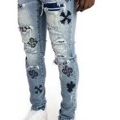 Rip And Repair Fashion Jeans