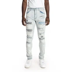 Rip And Repair Fashion Jeans
